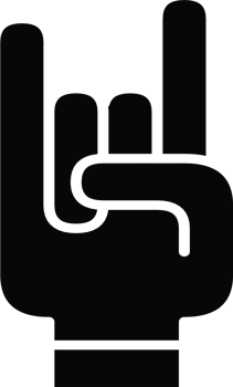 Hand in rock and roll sign, a symbol for music, rebellion, and enthusiasm png
