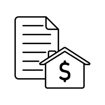 Icon a collateral, isolated against a clean background. vector