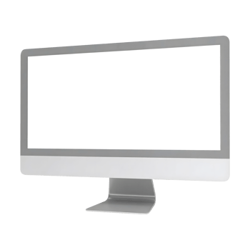 Modern All-in-One Computer with a Thin Bezel Display png