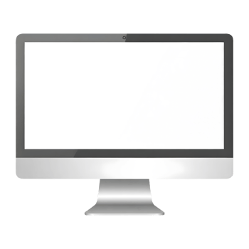 Modern Desktop Computer with Blank Screen png