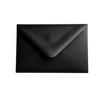 Black Envelope Icon Against Background png