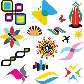 Colorful Abstract Logo Collection Modern Branding Elements vector