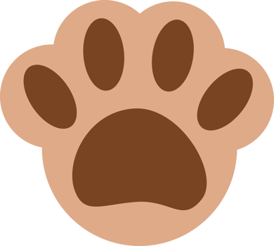 Brown foot cat pet footprint doodle icon png