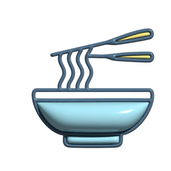 Delicious Ramen Noodle 3D Illustration Japanese Food Icon png