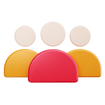 3d icon of three people. png