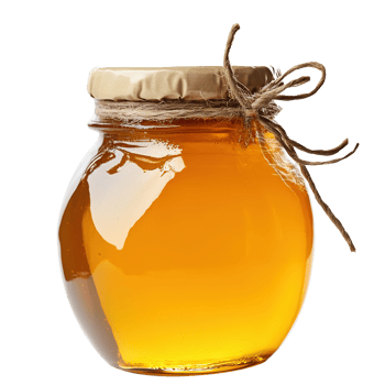 Glass Jar of Honey Isolated on Transparent Background png