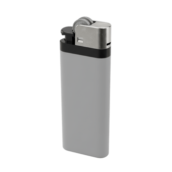 Classic Gray Lighter on Transparent Background, A Modern Smoking Essential, Minimalist Style, and Utility in One png
