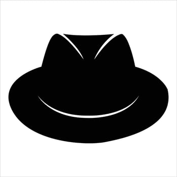 Fedora hat silhouette vector