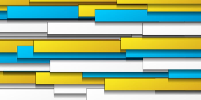 Blue, yellow and white stripes abstract minimal geometric background vector