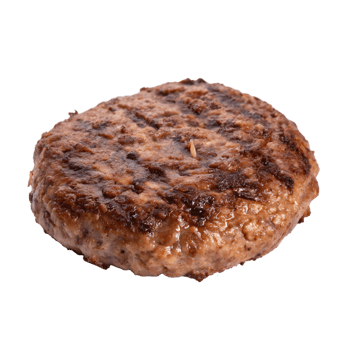 Grilled Hamburger Patty on Transparent Background png
