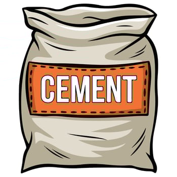 Cement bag for construction material isolated illustration on white background vector