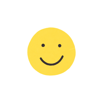 Yellow Circle with Minimalist Smiling Face png