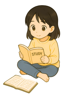 cute girl reading book png