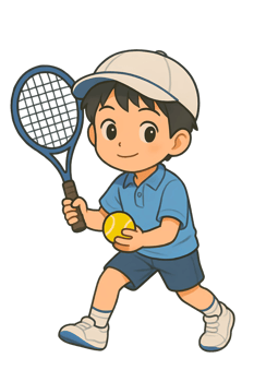 little boy playing tennis png