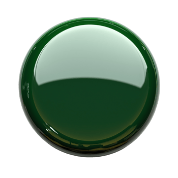 Green button graphic element shiny round object design illustration isolated on transparent background png