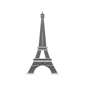 Eiffel Tower Illustration Minimalist Paris Landmark Icon vector