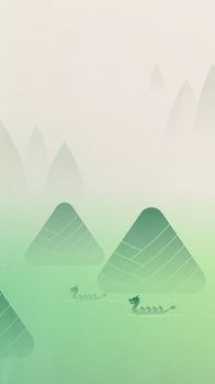 Dragon Boat Festival vertical illustration abstract zongzi landscape and dragon boat vector