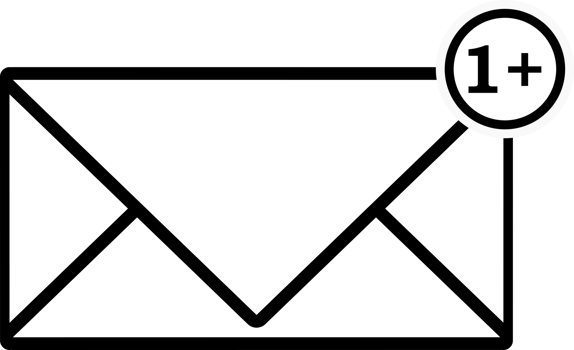 icon notification mail flat style png