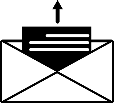 letter outgoing in envelope icon png