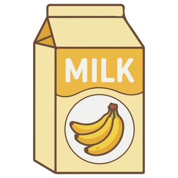 Fruit flavored milk box isolated illustration on white background vector