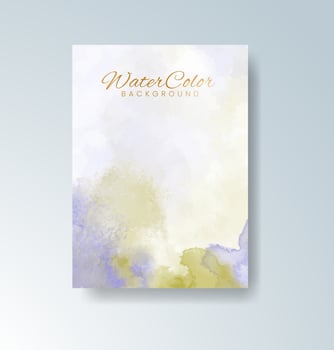 Sunset-style watercolor background on wedding invite vector