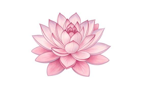 Lotus Flower Illustration on transparent background. png