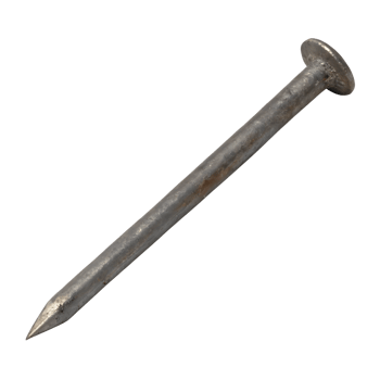 Galvanized Round Head Nail on Transparent Background png