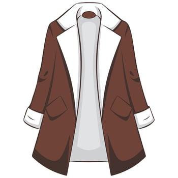 Elegant winter coat for ladies isolated illustration on white background vector