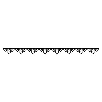 decorative pennant icon over white background, black and white design. illustration vector