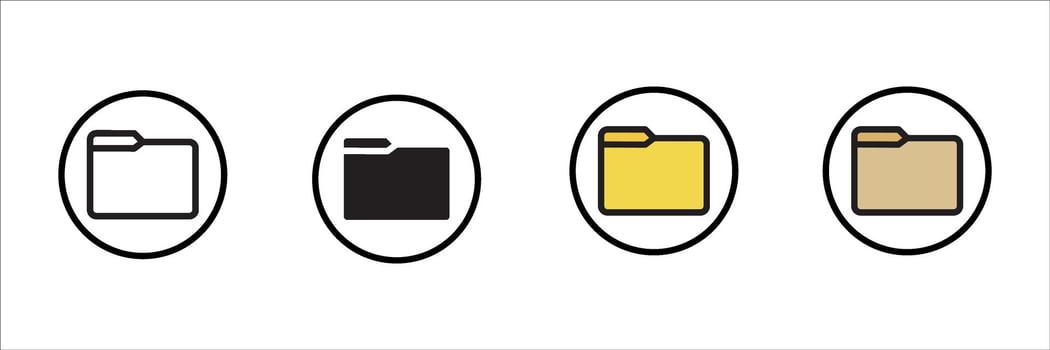 folder icon set. document directory sign. data office folder file vector