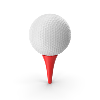 golf ball on tee Isolated on transparent background, png