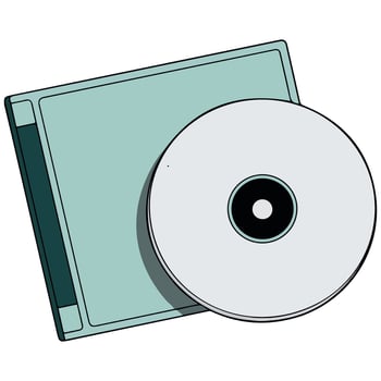 CD DVD case isolated illustration vector