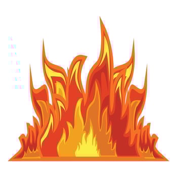 Red Fire Shape Illustration vector