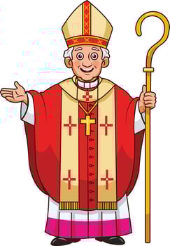 Cartoon Bishop Character vector
