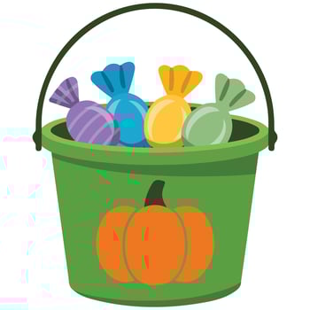 trick or treat pail isolated illustration vector