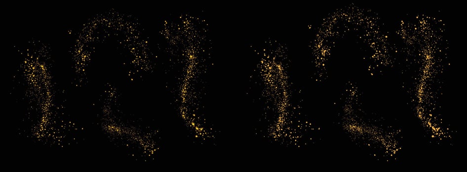 Golden luxury gold glitter background set vector