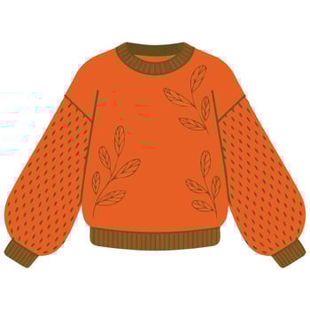 Warm knit sweater isolated illustration vector