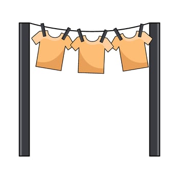 Drying Clothes illustration vector