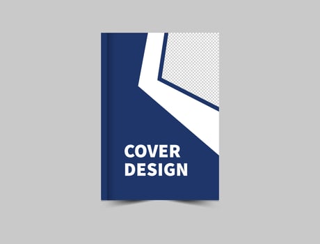 Book Cover Template Design Blue Color Annual Report Magazine notebook Illustration vector