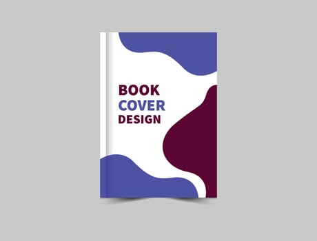Book Cover Template Design Purple And Blue Annual Report Magazine notebook Illustration vector