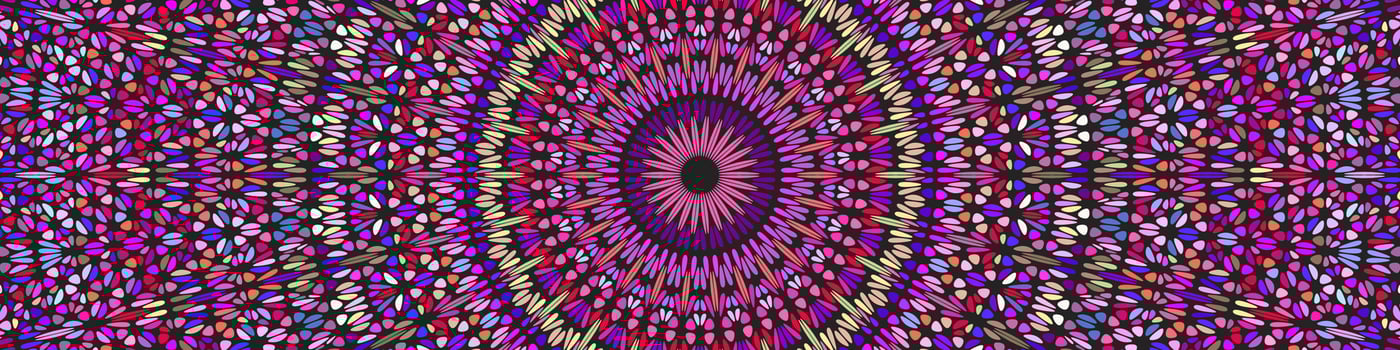 Geometrical colorful psychedelic floral ornament background design vector
