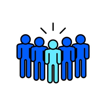 Icon a crowd, isolated against a clean background vector