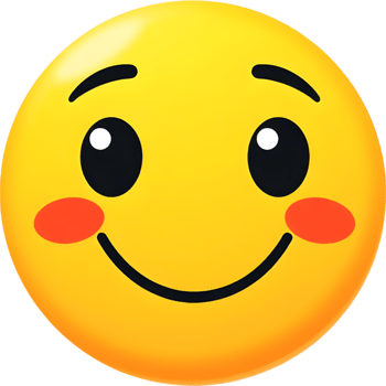 Cute Blushing Smiling Face Emoji png