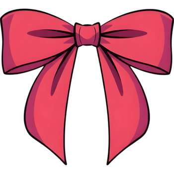 Large Festive Red Bow Decoration png