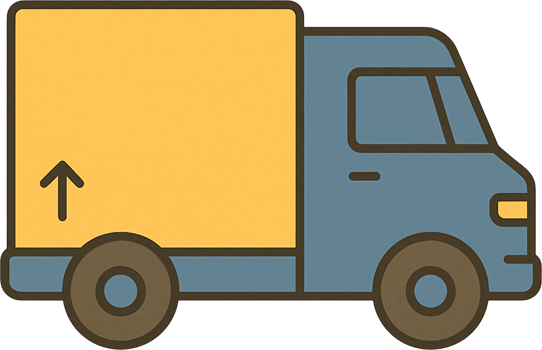 A truck with a box on the back png