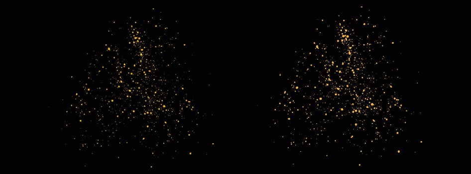 Editable gold glitter magic bokeh glowing background vector