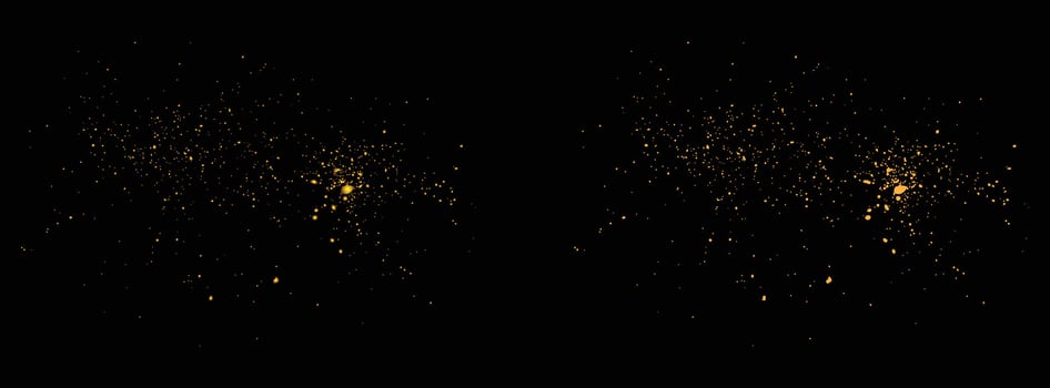Festive golden gold glitter glow effect vector
