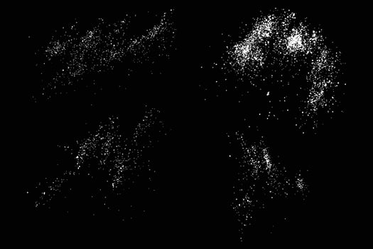 Realistic falling snowflake background set vector