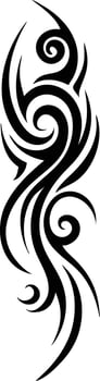 Abstract Tribal Tattoo Pattern Black Ink Body Art Design vector