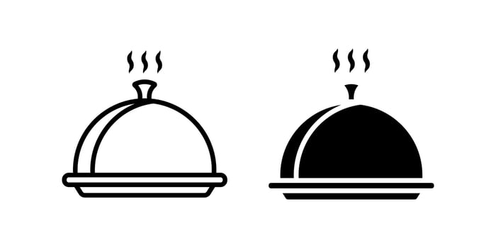 Platter icon.restaurant sign. waiter symbol. for mobile concept and web design. illustration vector